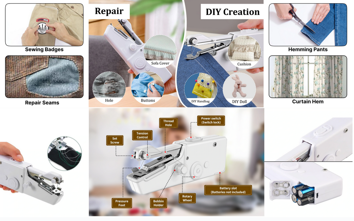 Portable Mini Electric Cordless Sewing Machine - Image 2